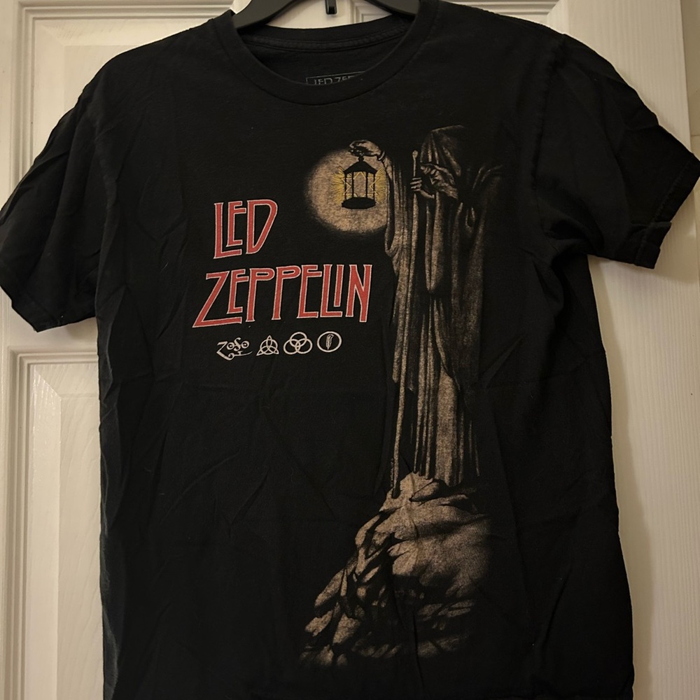 Black Led Zeppelin Band T-shirt